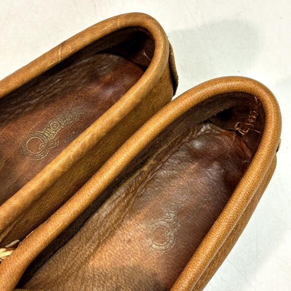 VERY GOOD Quoddy Men's Canoe Lace Up Moccasin Whipstitch Camp Moc Made in USA 11 - Picture 9 of 11